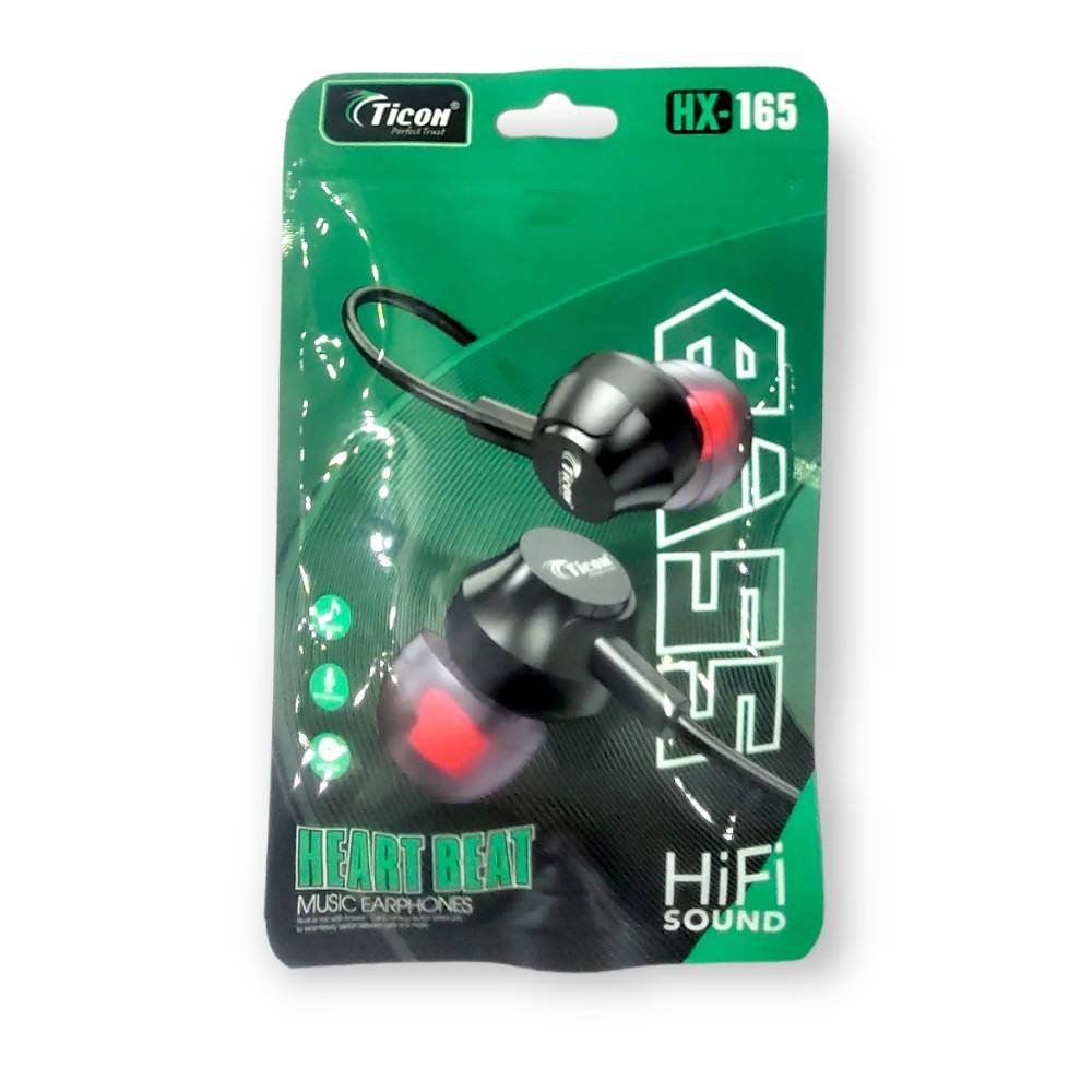 Ticon HX-165 Wired Heart Beat Music Earphones - Skinfy Mania